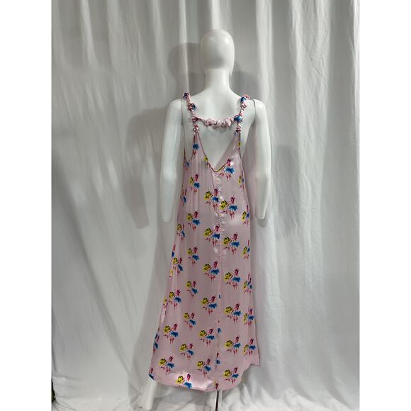 Ganni Sleeveless Printed Pink Dress Size 38 - Picture 3 of 5